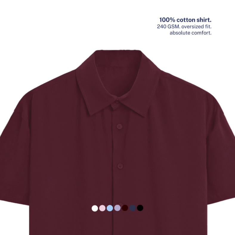Oversized 100% Cotton Shirt