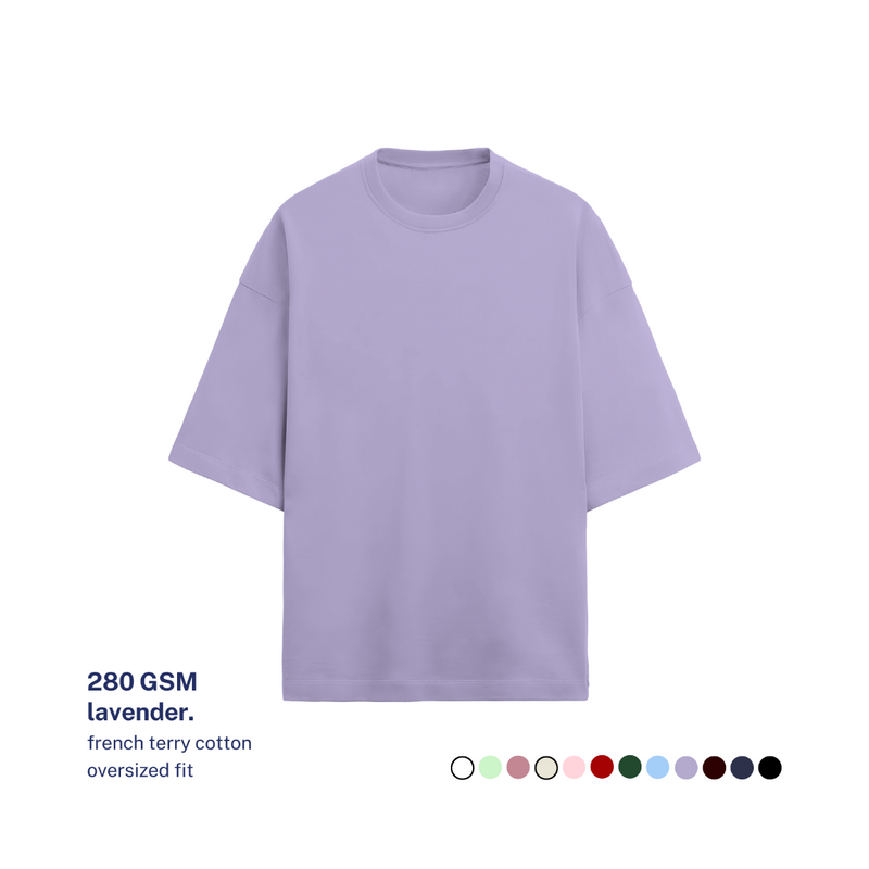 280 GSM Terry Oversized Cotton T-Shirt