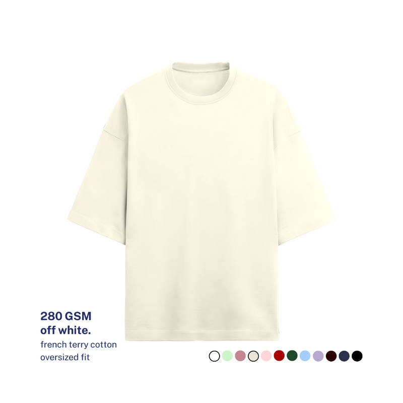 280 GSM Terry Oversized Cotton T-Shirt