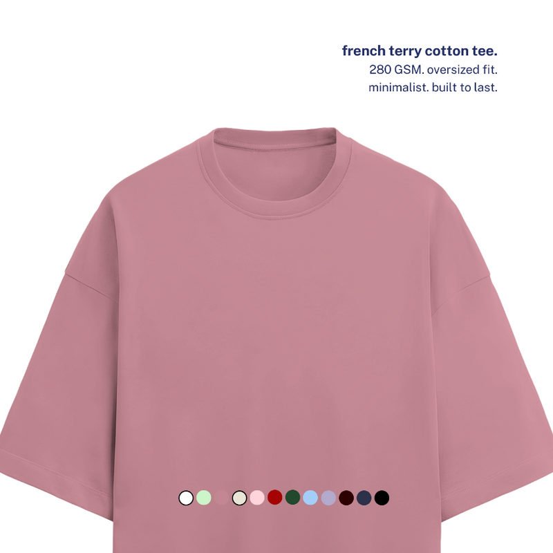 280 GSM Terry Oversized Cotton T-Shirt