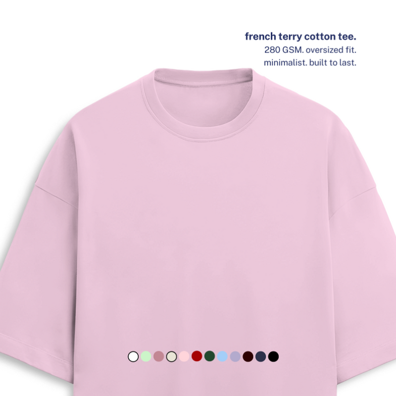 280 GSM Terry Oversized Cotton T-Shirt