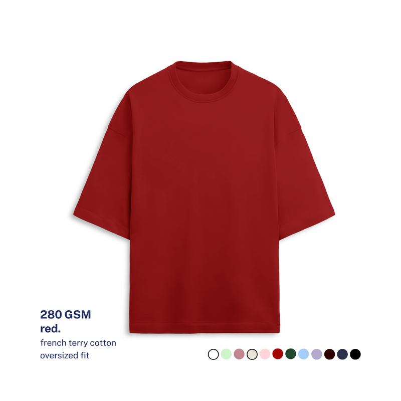 280 GSM Terry Oversized Cotton T-Shirt