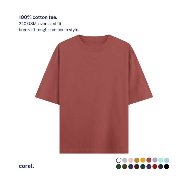 240 GSM Oversized Cotton T-Shirt