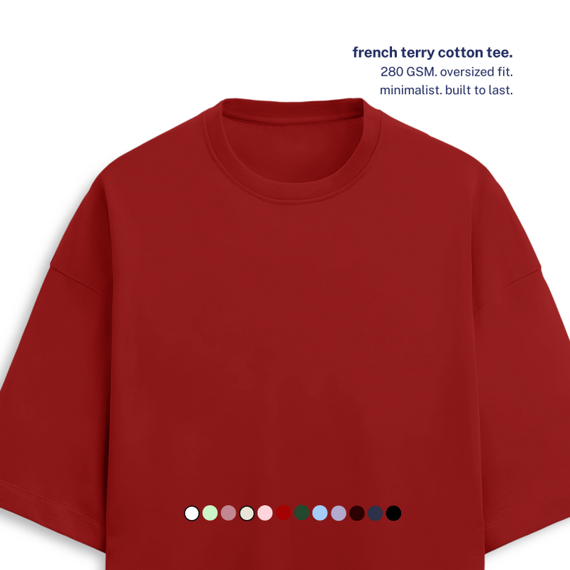 280 GSM Terry Oversized Cotton T-Shirt
