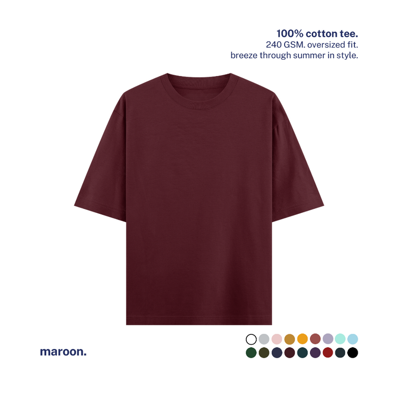 240 GSM Oversized Cotton T-Shirt