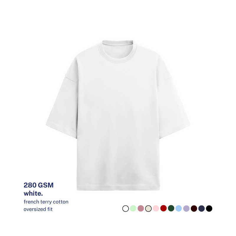280 GSM Terry Oversized Cotton T-Shirt