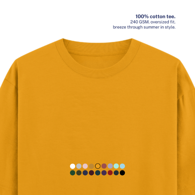 240 GSM Oversized Cotton T-Shirt