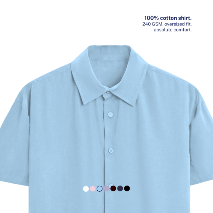 Oversized 100% Cotton Shirt