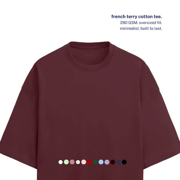280 GSM Terry Oversized Cotton T-Shirt