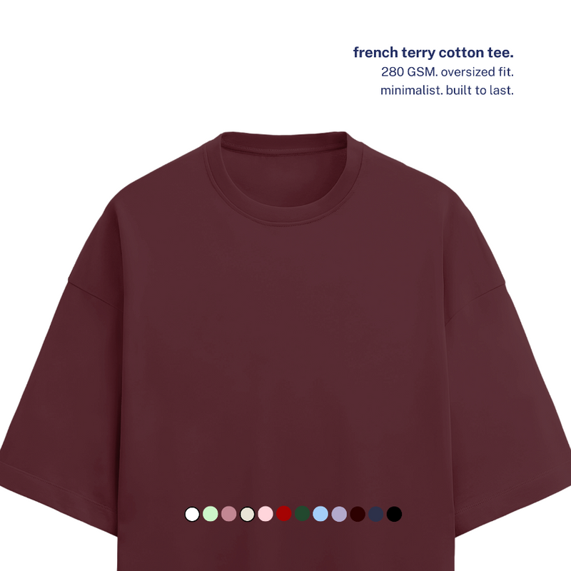 280 GSM Terry Oversized Cotton T-Shirt