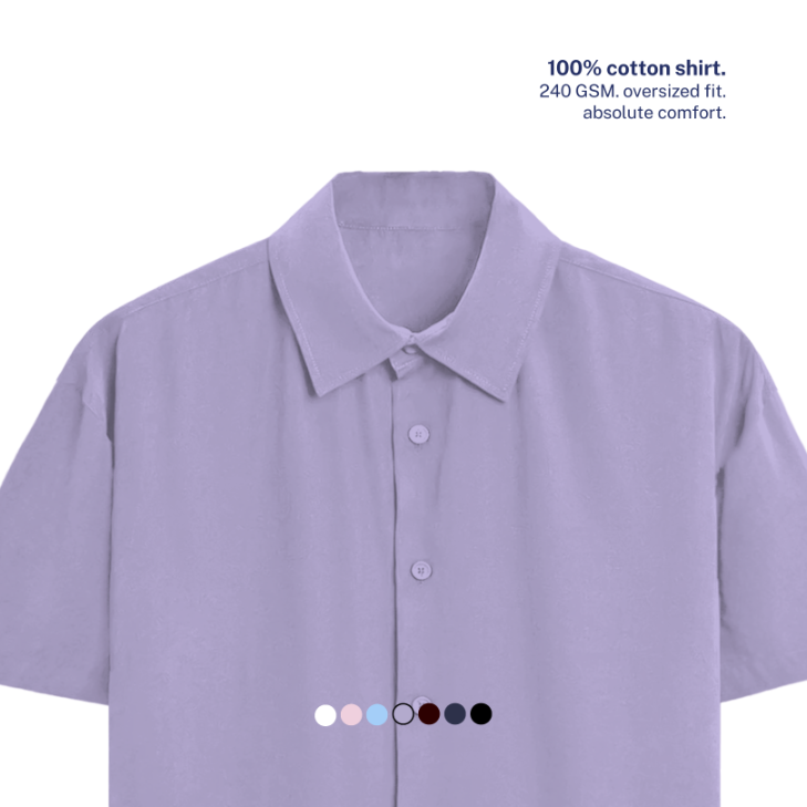 Oversized 100% Cotton Shirt
